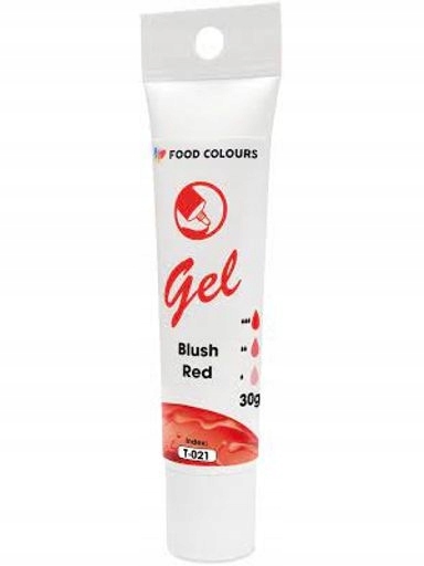 Levně Food Colours Gelové barvivo T 021 Blush Red Pastelově červená 30 g