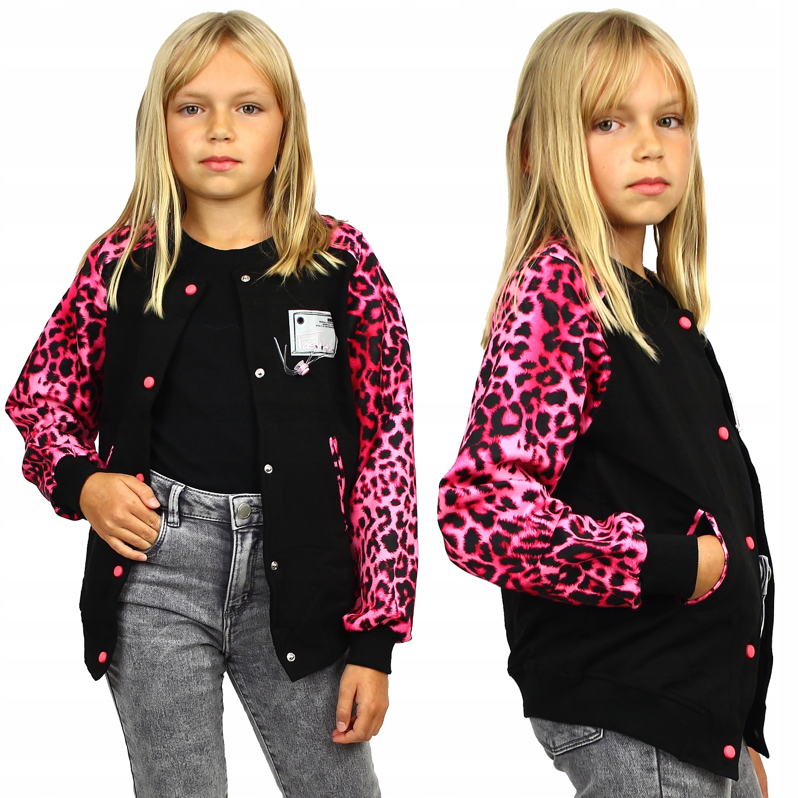 

Bluza Kurtka Bejsbolówka Panterka Neon 158 12-13