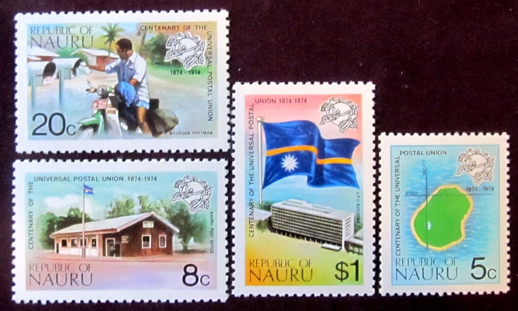 FL1850 NAURU UPU Mi 111-114 czyste