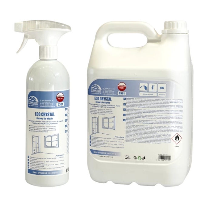 Płyn Dolphin Crystal Eco 10 l do mycia szyb i luster