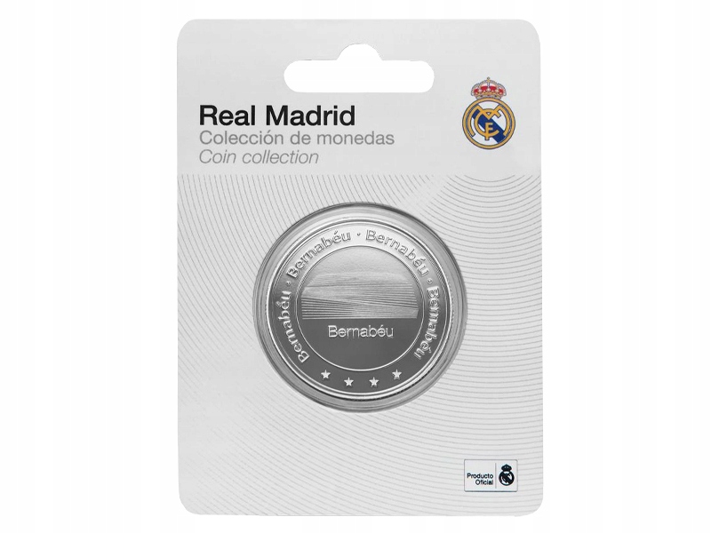 Real Madryt Moneta Kolekcjonerska 4 CM Srebrne Wykończenie New Bernabeu