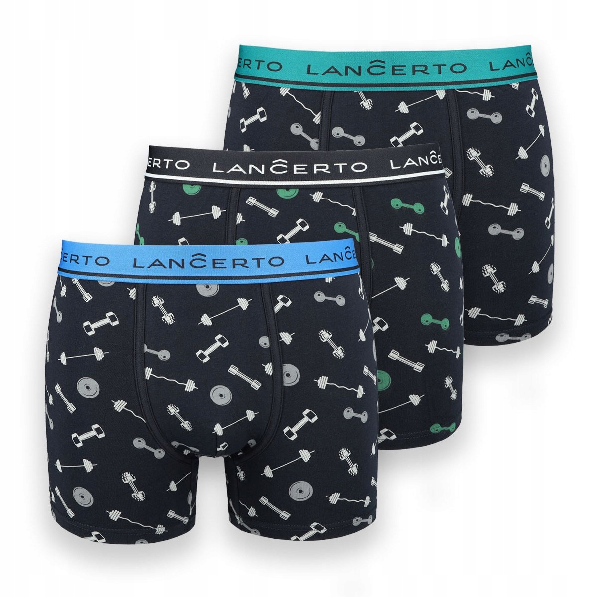 

Bokserki Męskie Siłownia Hantle Lancerto 3 szt 2XL