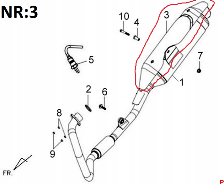 SILENCER HOUSING COVER Sym Wolf 125cc OEM!