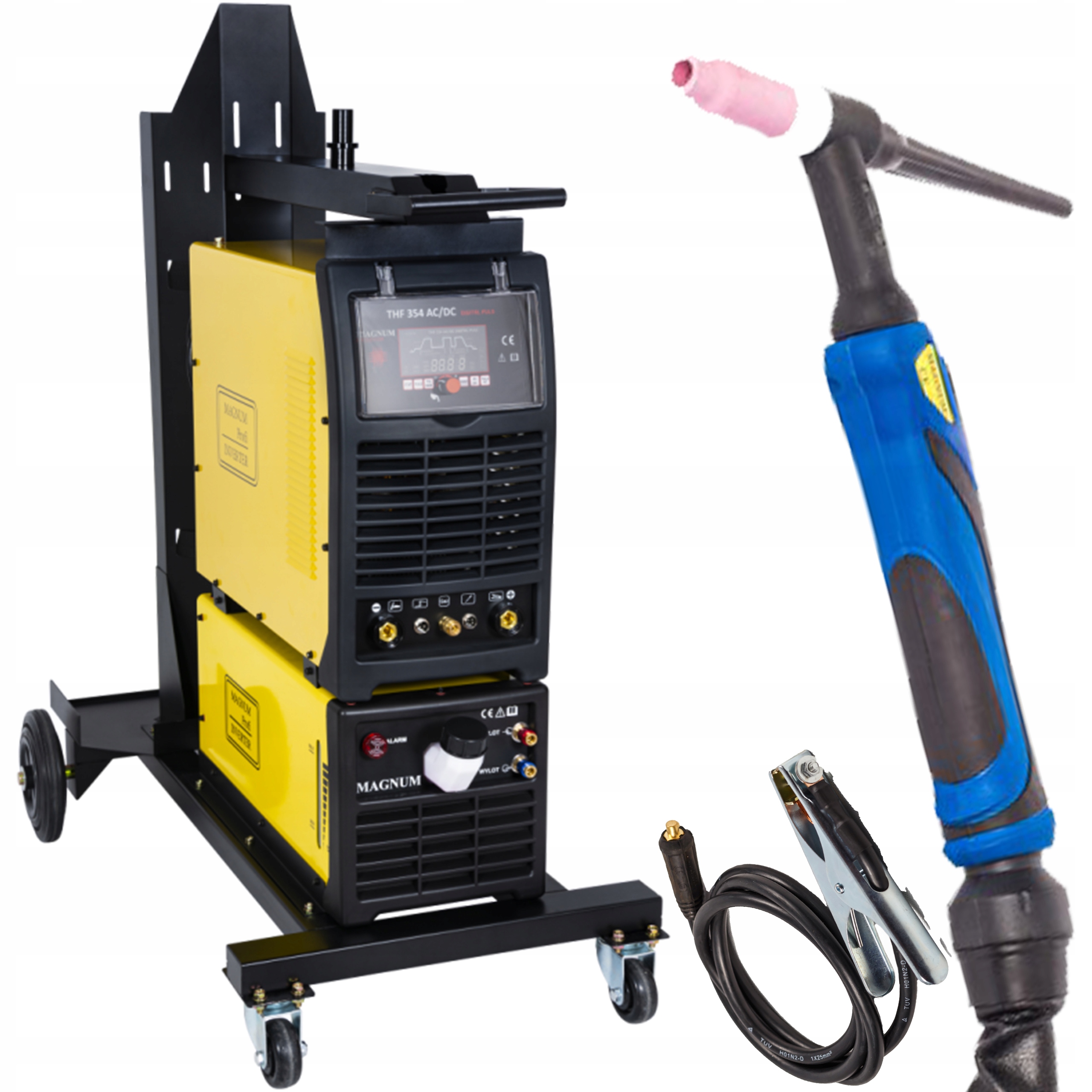 Tig svařovací stroj Ac/dc Magnum Thf 354 Puls 350A hliníkový chladič