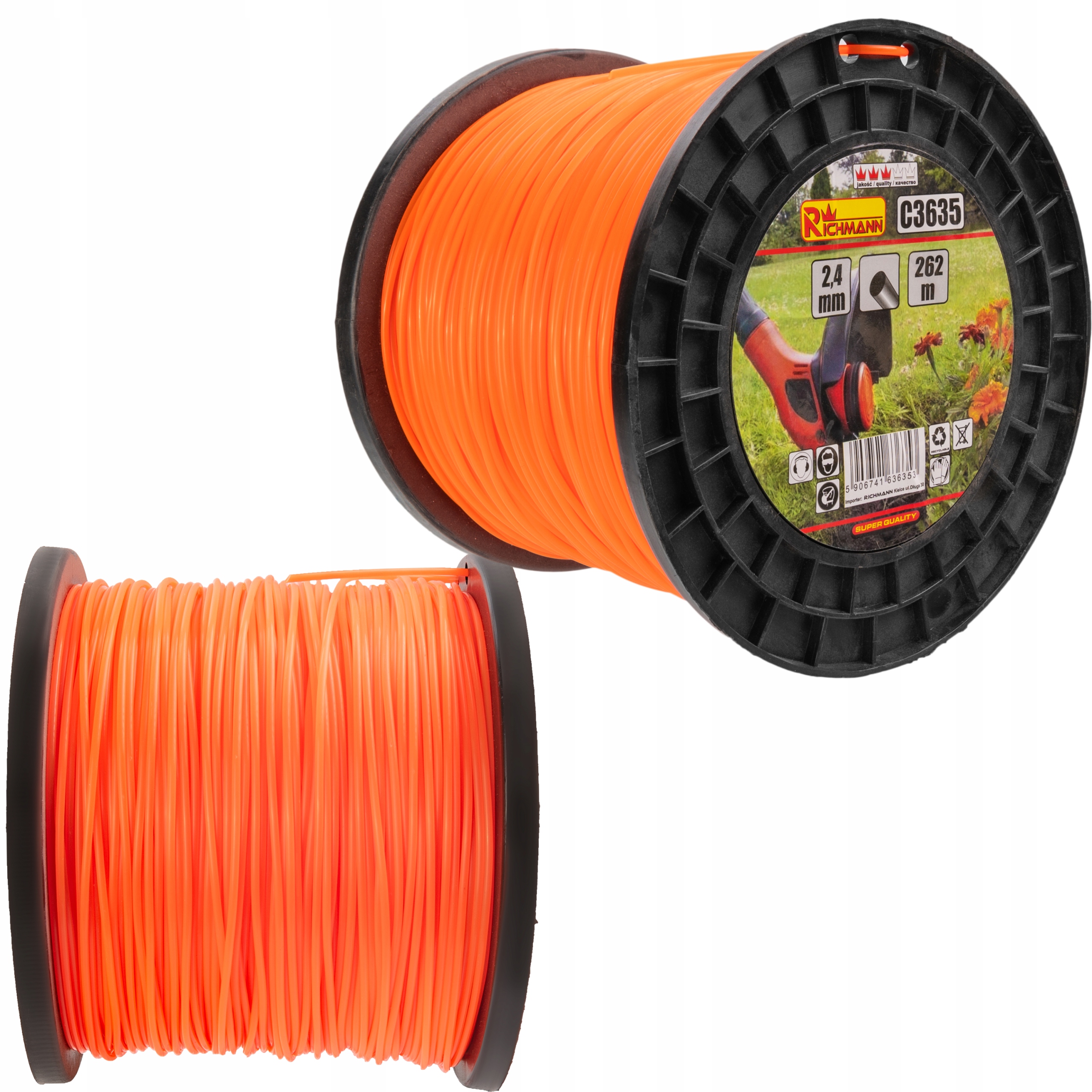 

Żyłka Kosa Kosiarka Podkaszarka Okrągła 2,4MM 262M