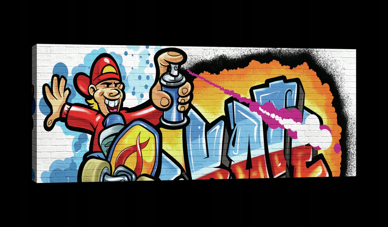 Obraz 145x45 Graffiti street-art nástěnné umění moderní městská kultura
