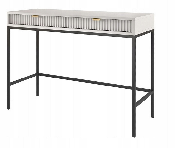

Toaletka 104 cm szara z szufladą czarne nogi Nov