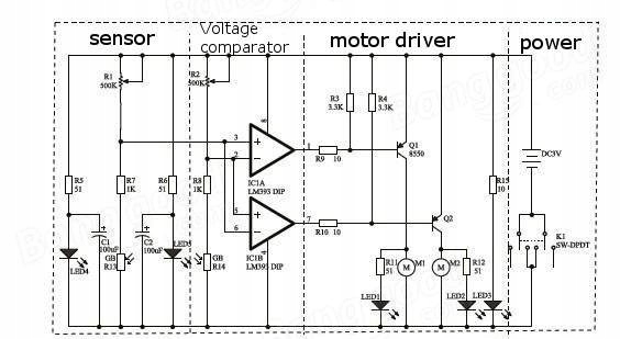 Mini robot jeżdżący D2-1 - inteligentny robot DIY KIT - podwozie robota, dw Kod producenta 7196