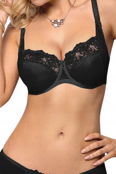 Dámská polovyztužená podprsenka Vena VB-355 černá [Velikost 75F]