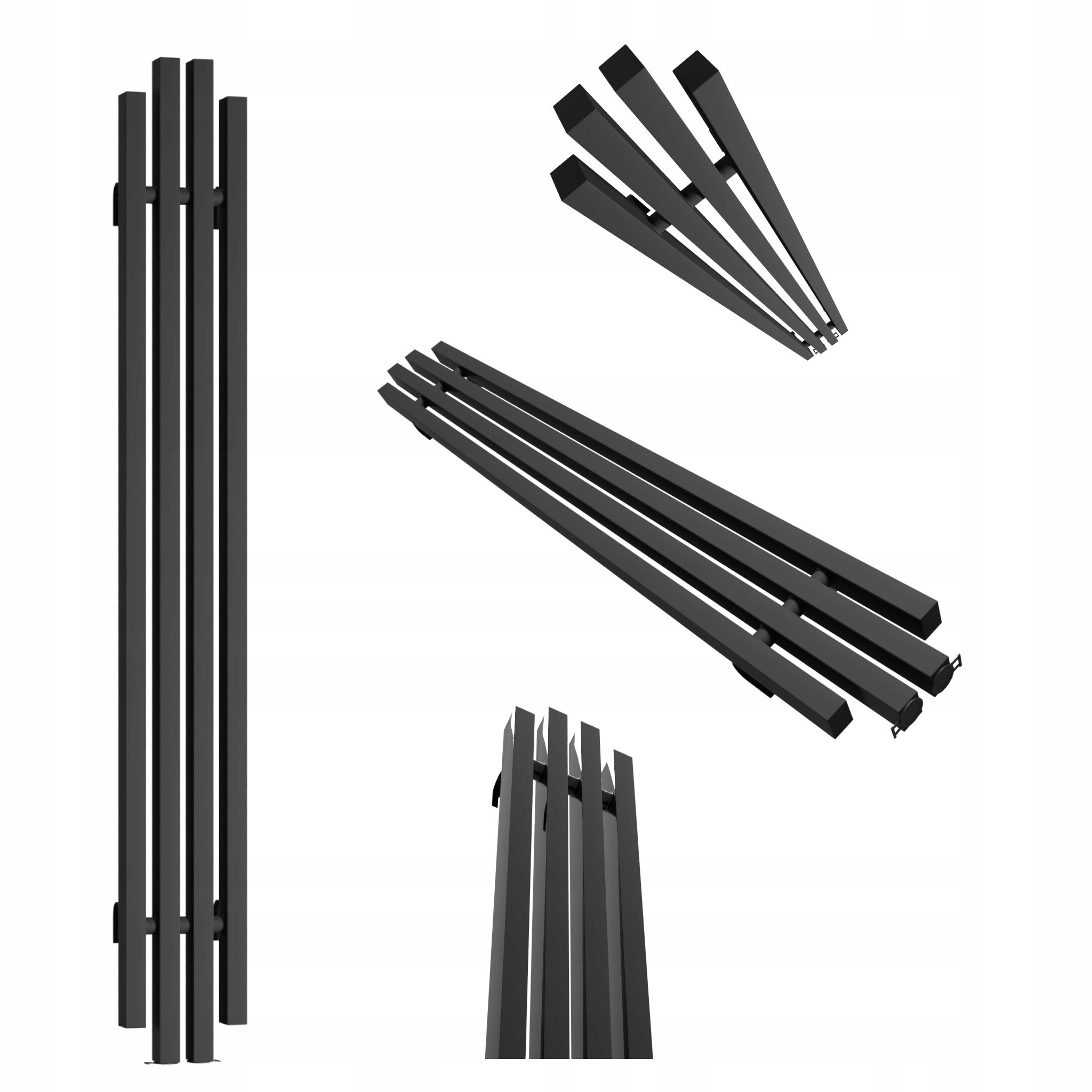 Dekorativní radiátor Bigben 100 x 18, černá struktura