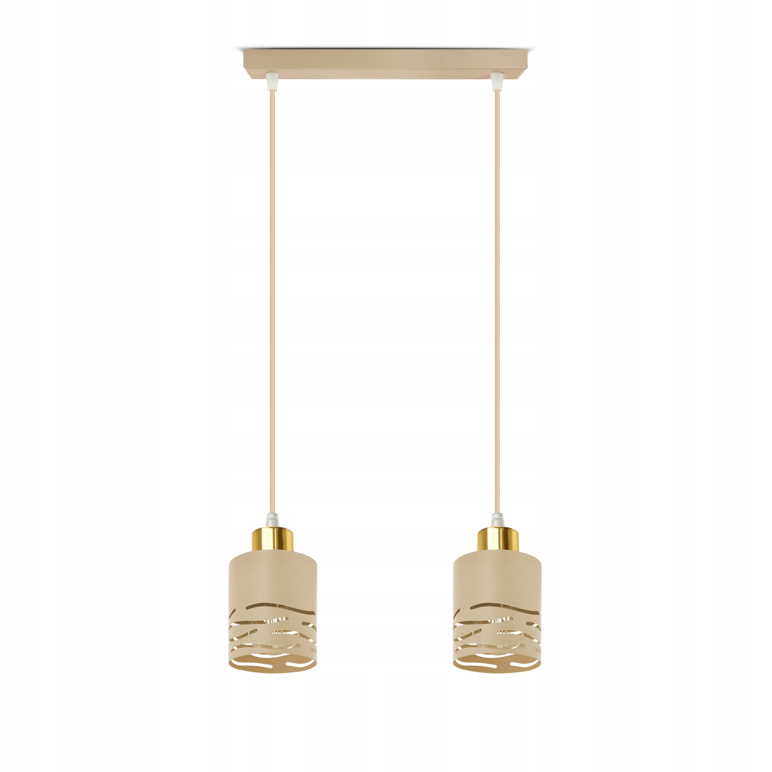 Závěsná lampa Ecru Béžová 2xE27 Led Fale nad stůl jídelna obývací pokoj