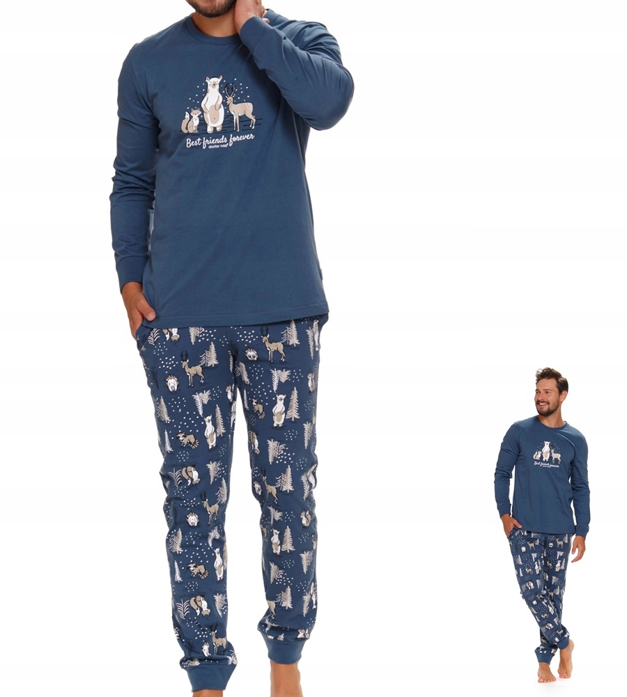 Pánské pyžamo Doctor Nap 4329 XL 50 Tmavě modrá