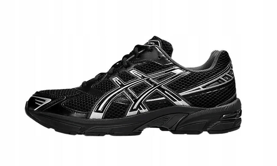 Sportovní boty Asics černé, stříbrné, kožené, velikost 39,5