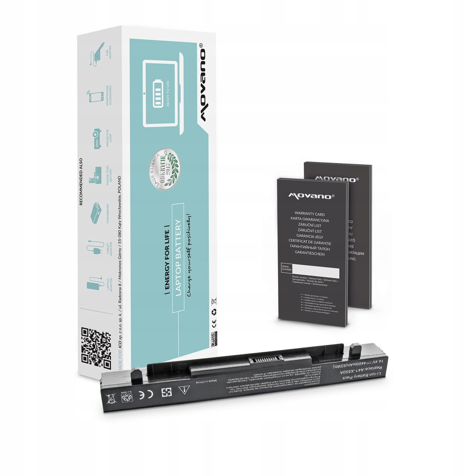

Bateria A41X550A do Asus 14,4V 4400mAh Li-ion 65Wh