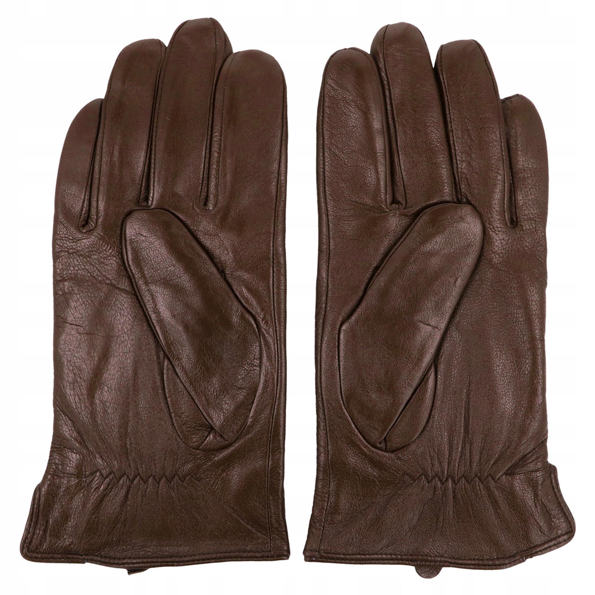 RĘKAWICZKI MĘSKIE BRĄZOWE SKÓRZANE MIŚ POLAREK OCIEPLANE Materiał dominujący skóra naturalna