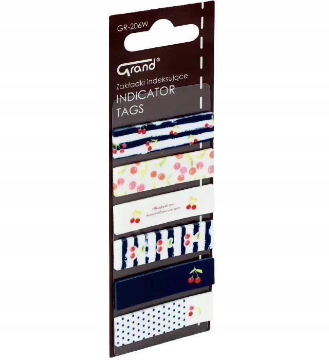

Zakładki indeksujące Grand 6 wzorów Wiśnie 45x12mm
