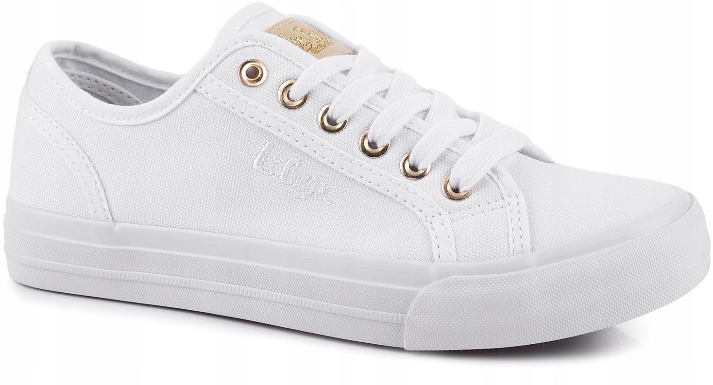 Lee Cooper Trampki Damskie Trampki Klasyczne Materiałowe Białe