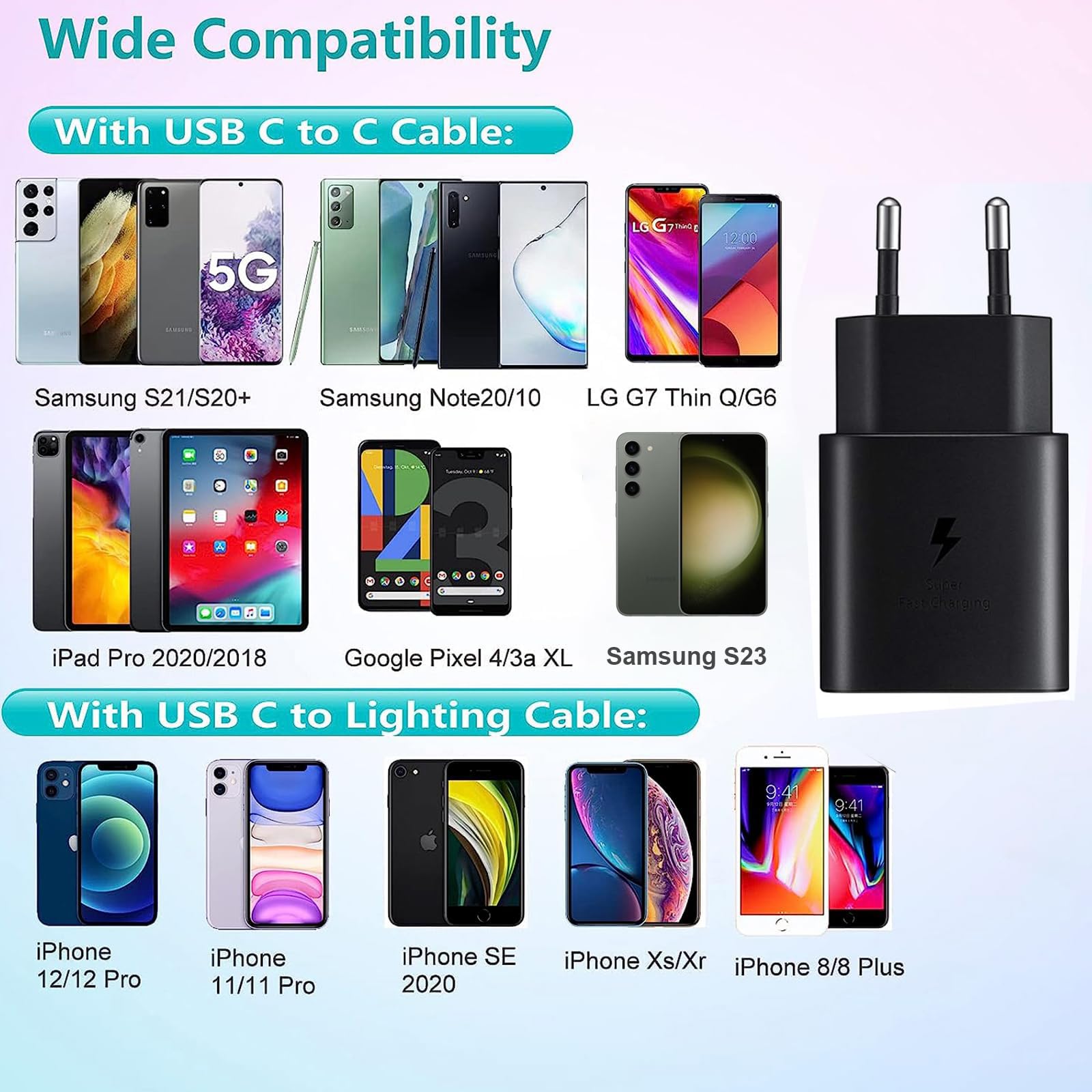 2ER-PACK ŁADOWARKA USB C 25W DO SAMSUNG GALAXY — miniatura 4