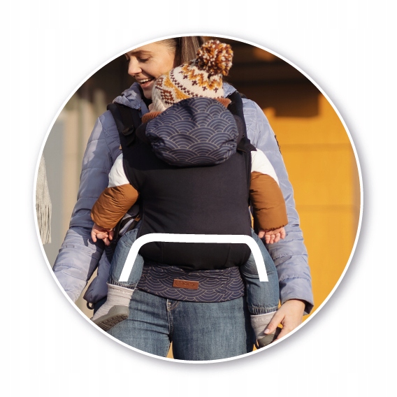 Nosidło ERGONOMICZNE Nosidełko do 20kg KAPTUR przód tył MoMi hipoalergiczne Marka inna