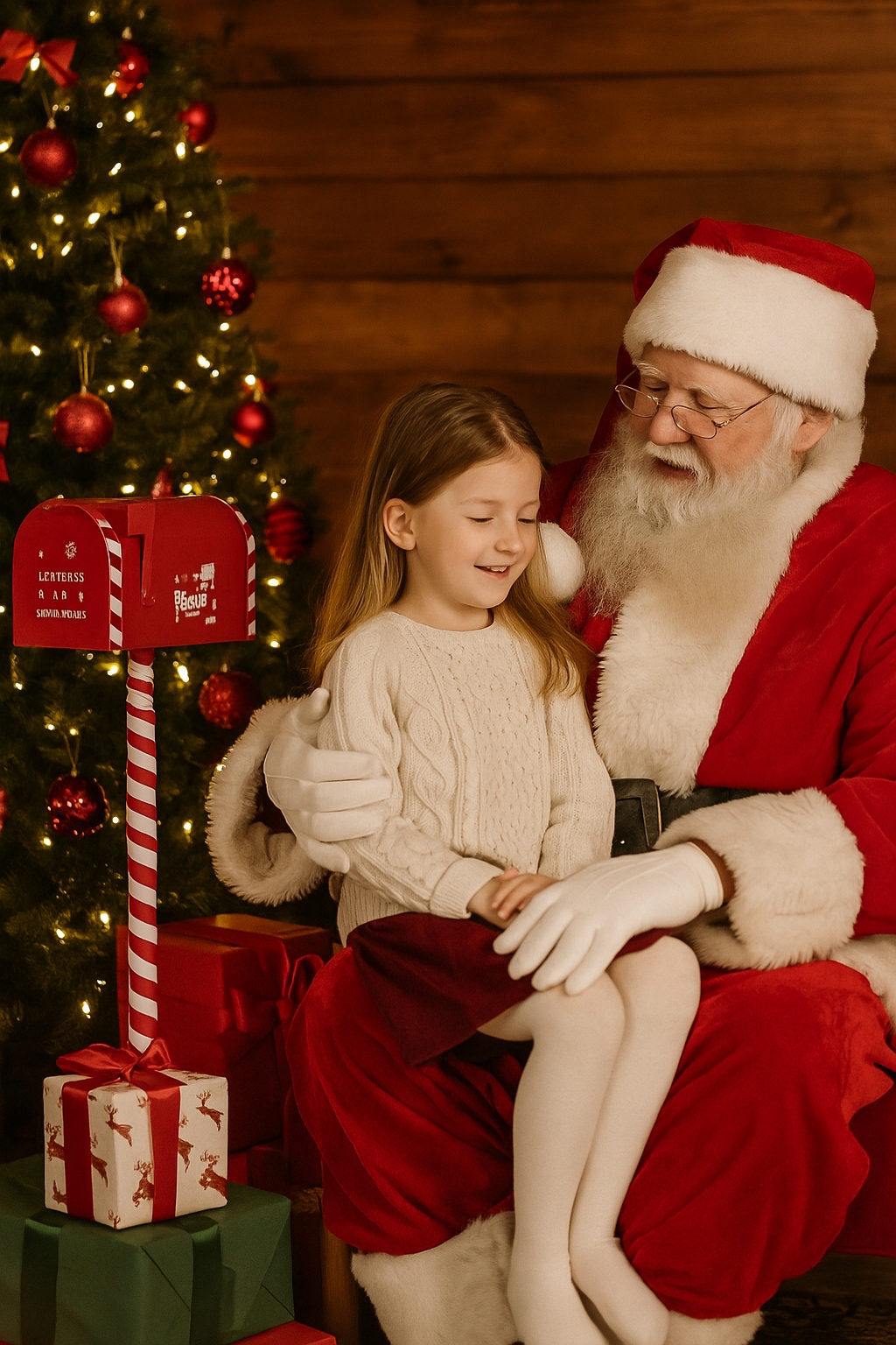 Krabička na listy k svätému Mikulášovi Veľká Dekorácia na Sviatky Vianoce