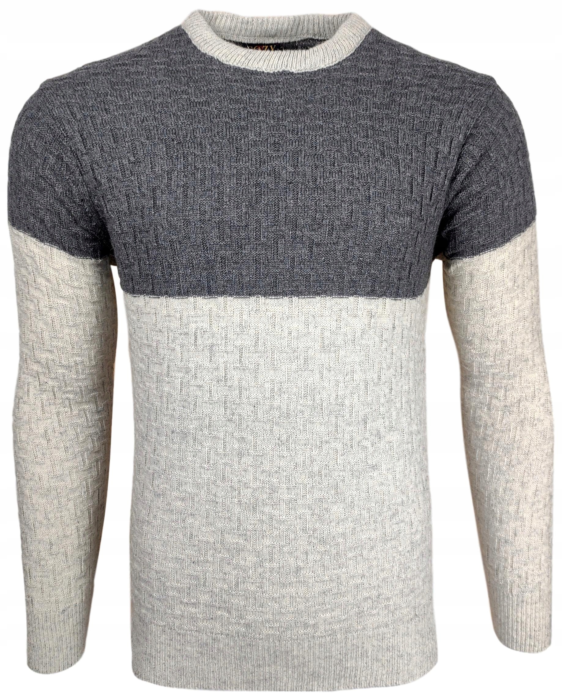 

Sweter Męski Wełniany W176 Bardzo Ciepły r. XXL