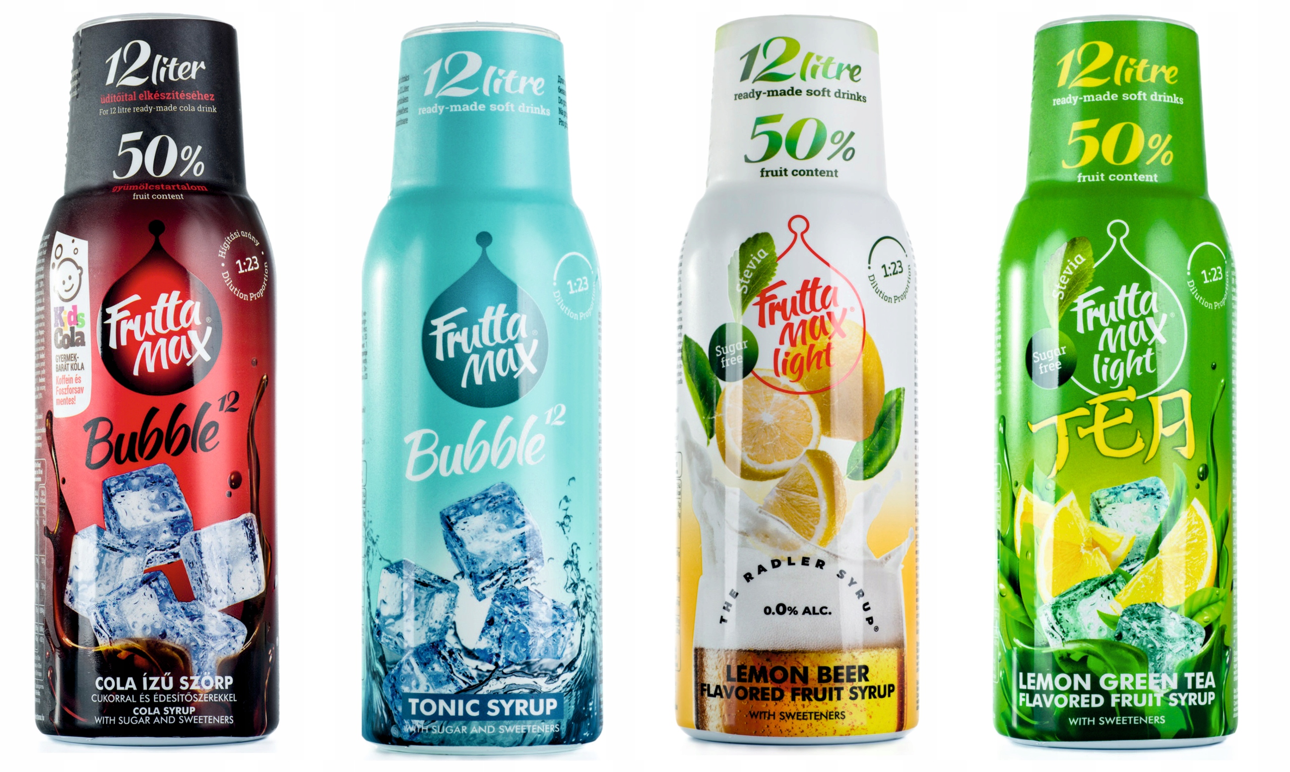 Fruttamax D zestaw Cola, Tonic, Radler, Ice Tea Cytryna 4x500 ml