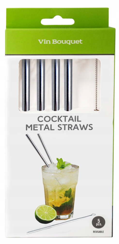 Słomki stalowe do koktajli Vin Bouquet FIK 450