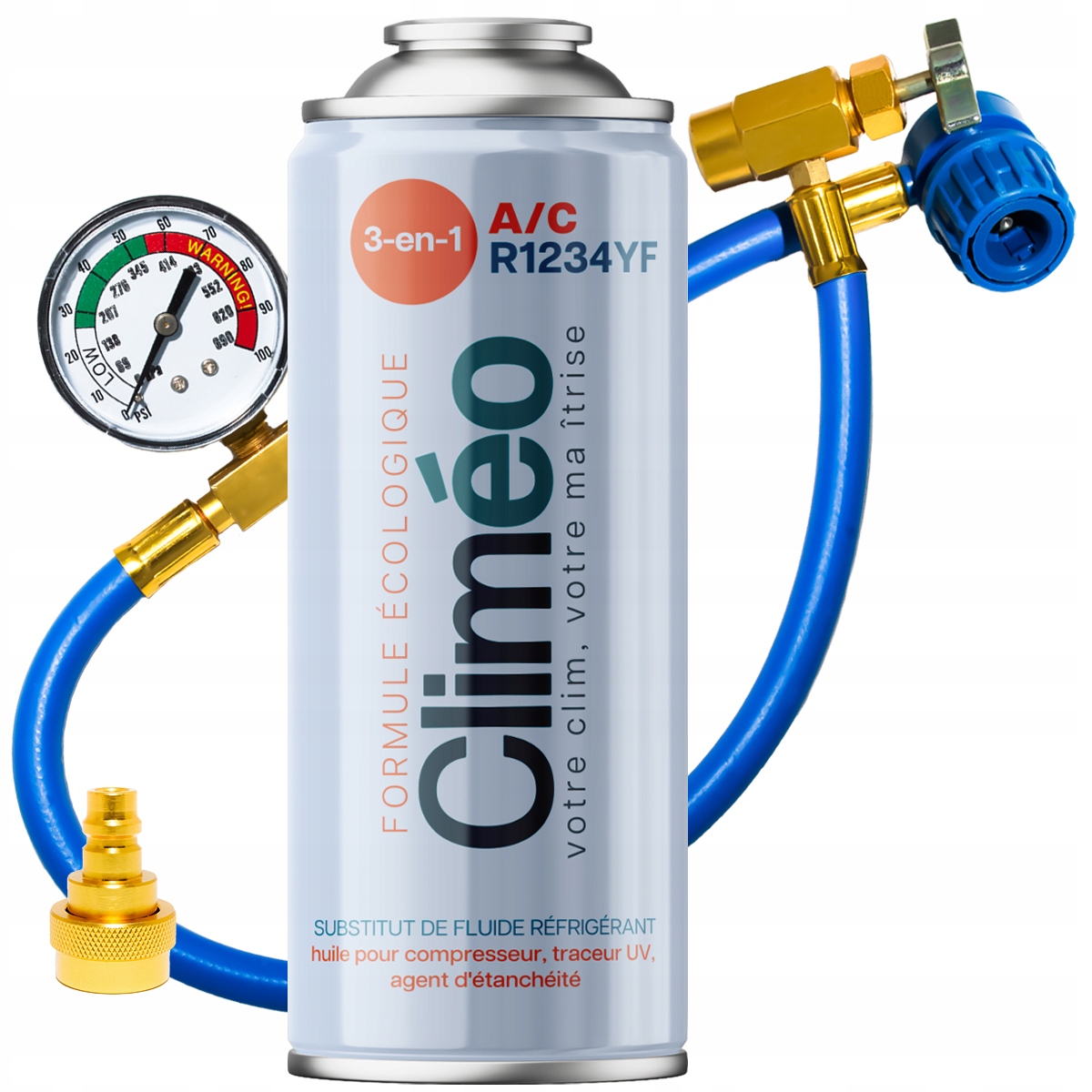 Climeo 3v1 400 ml chladivo plyn pro nabíjení klimatizace R1234yf