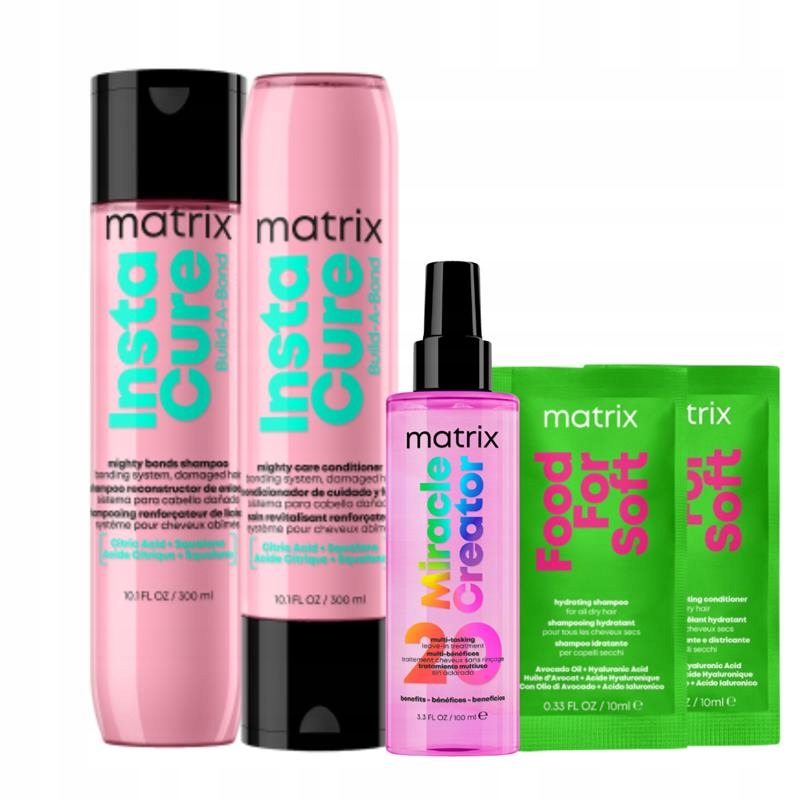Matrix Instacure Build-A-Bond:Szampon, Odżywka, Miracle Creator Travel Size