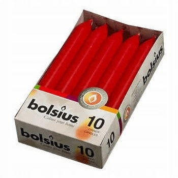 

Świece Bolsius Torpeda 10szt. czerwone