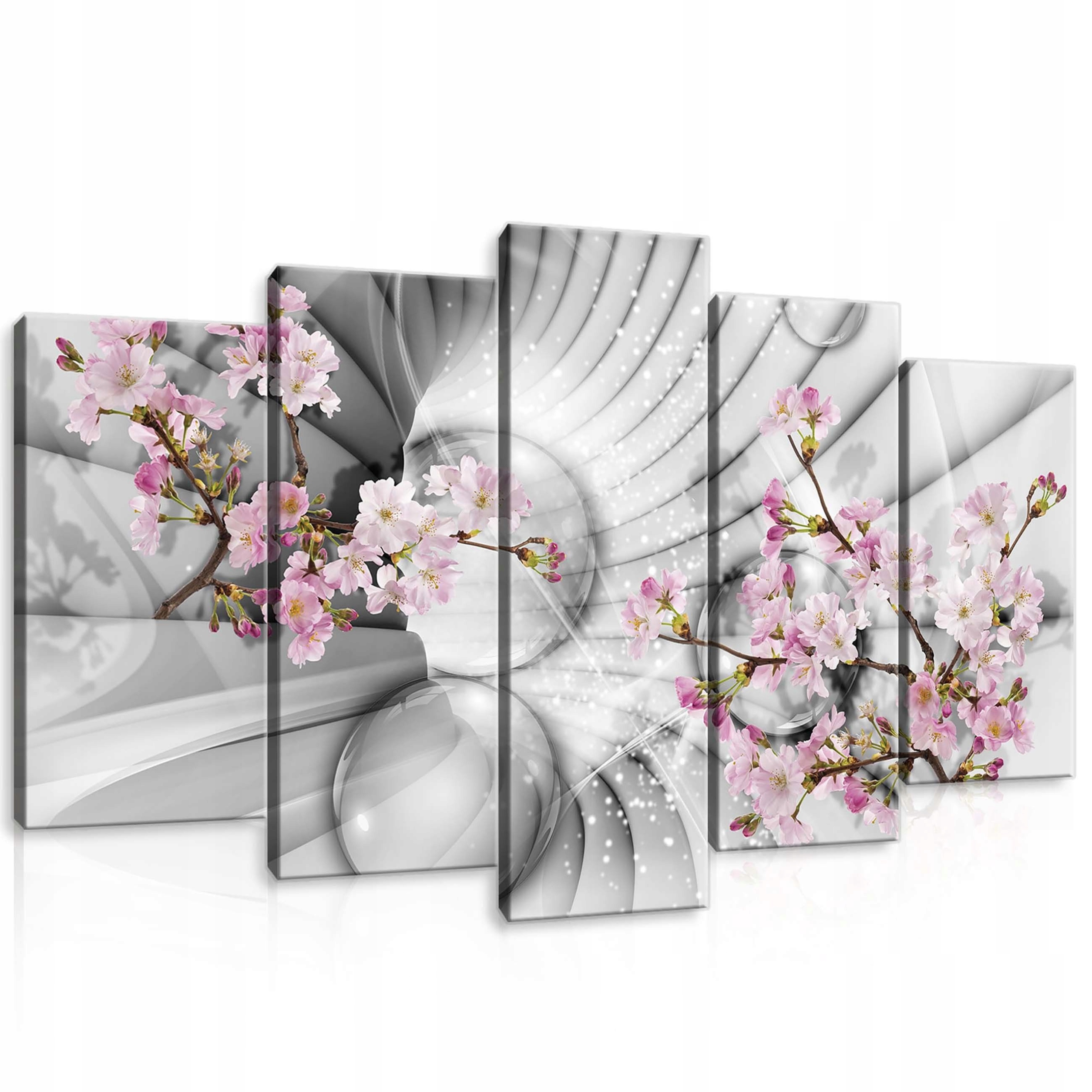 Obraz 100x60 modulární triptych bez rámu na zeď sakura květina abstrakce