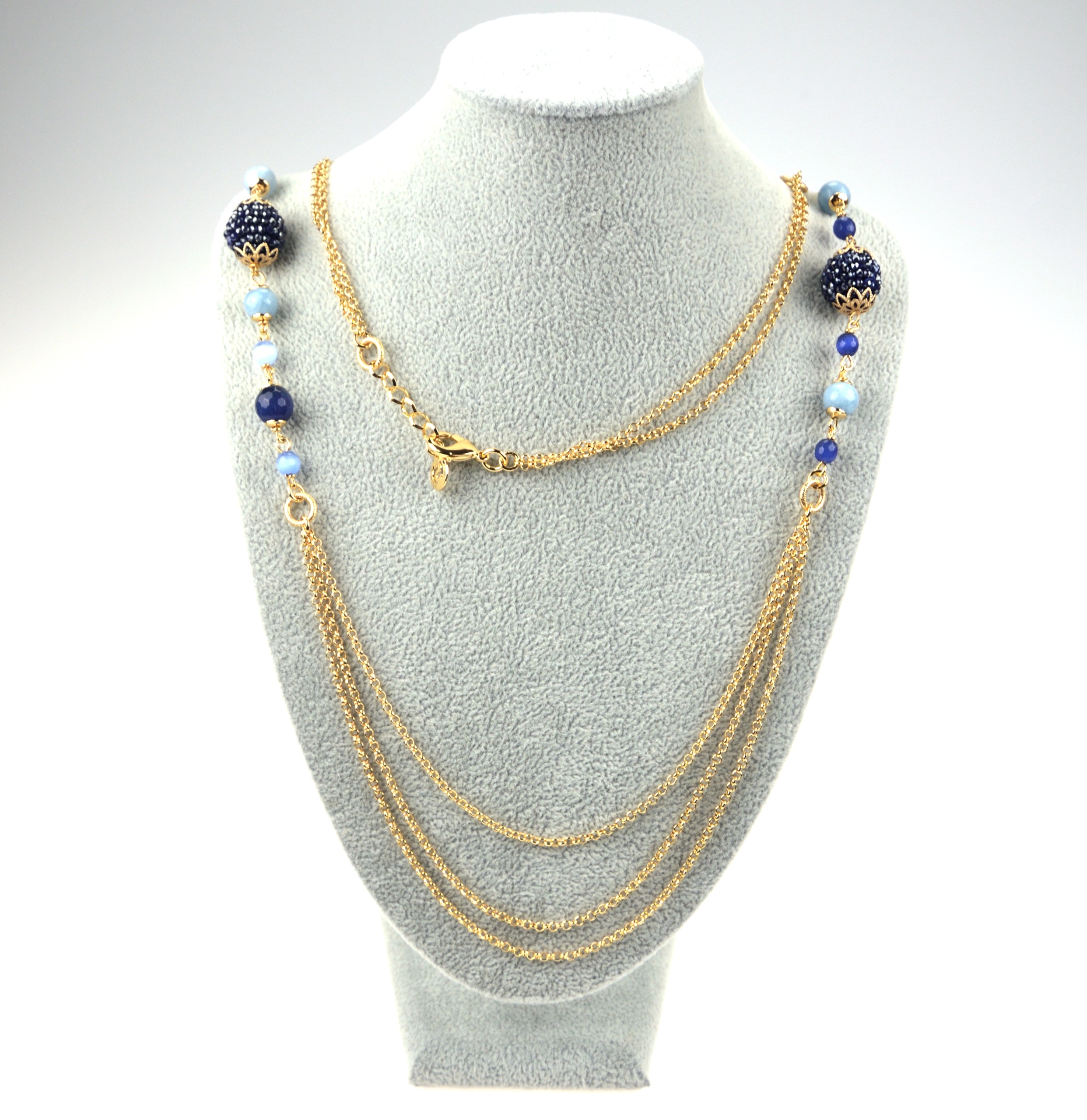 DZIEŃ MAMY NASZYJNIK MOSIĄDZ POZŁACANY KOCIE OKO JADEIT KRYSZTAŁKI AKWAMARY EAN (GTIN) 8056151517876