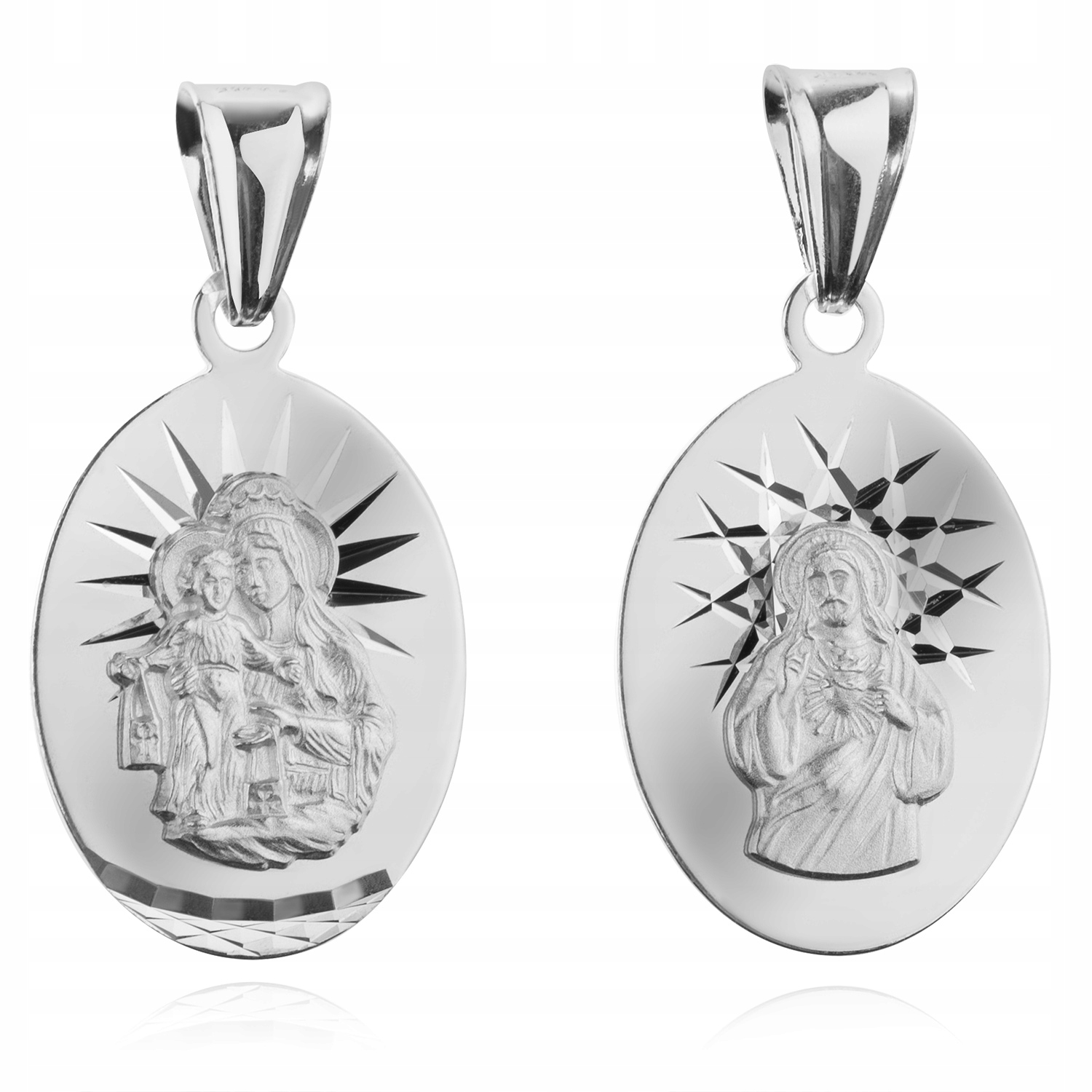 Stříbrný Medailonek Matka Boží Škapulířská Škapulířka