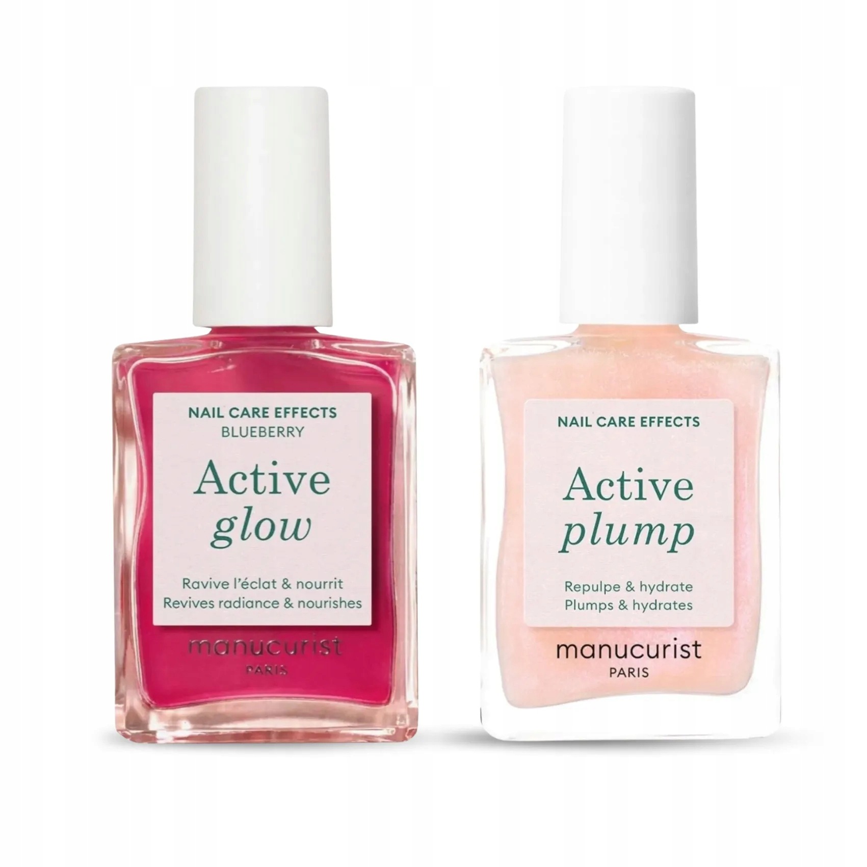 Manucurist Active Plump Glow Blueberry sada lakových kondicionérů 2 x 15 ml