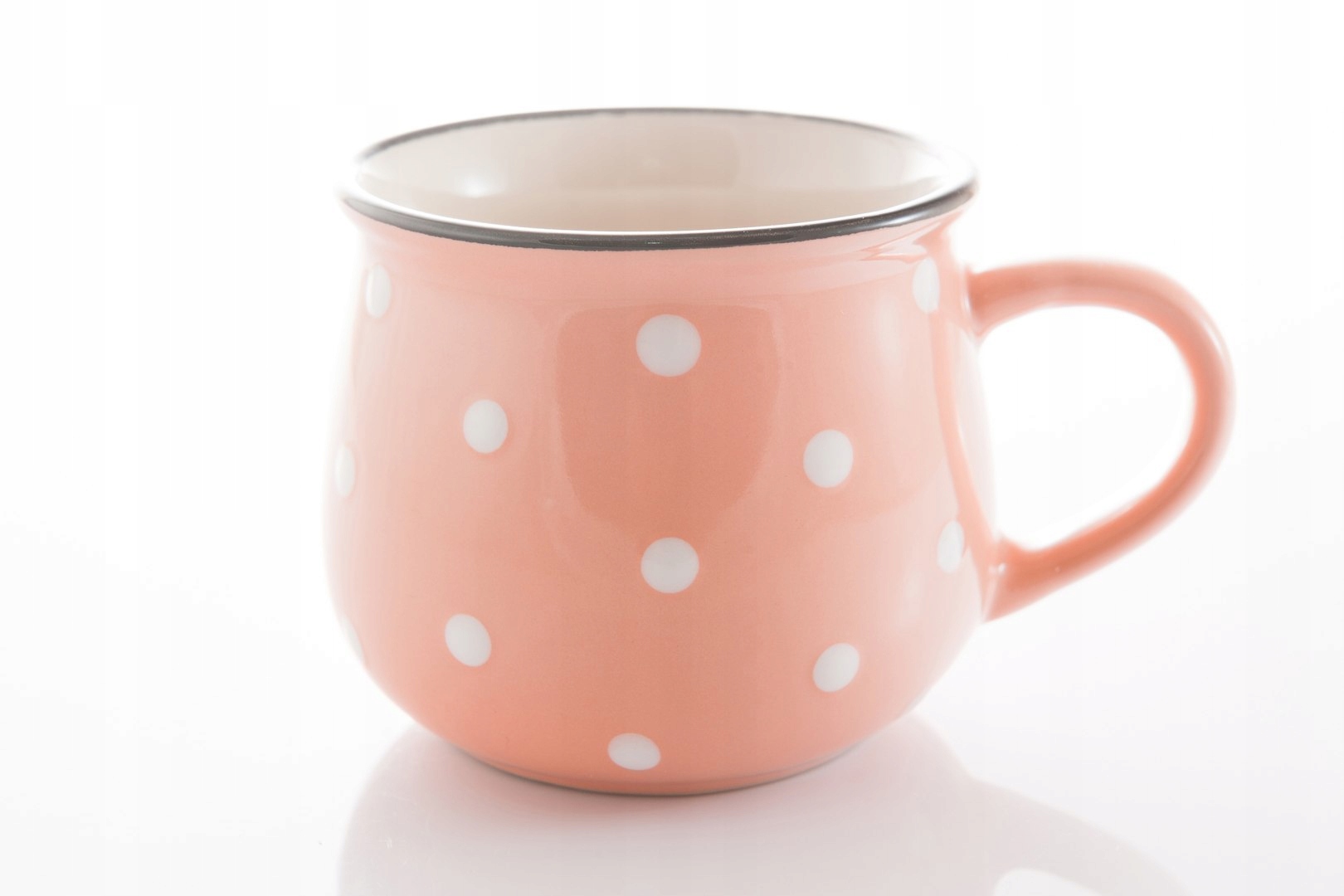 

Kubek Beczułka Morelowy W Kropki Baniasty 230 ML