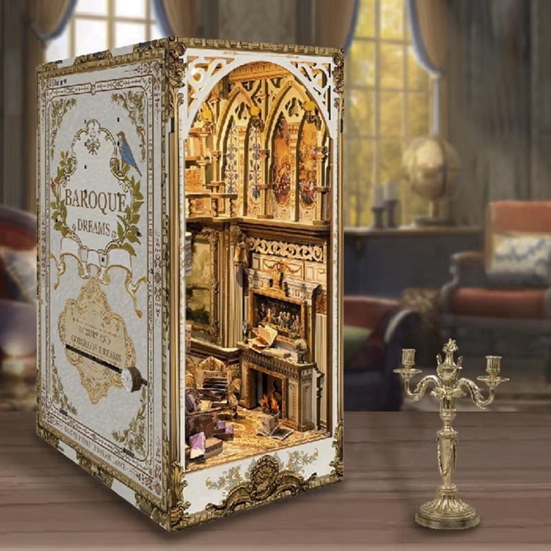 Book nook miniatiūrinis namelis „klasikinis barokas“ su LED apšvietimu modelis 320 nuotrauka 9