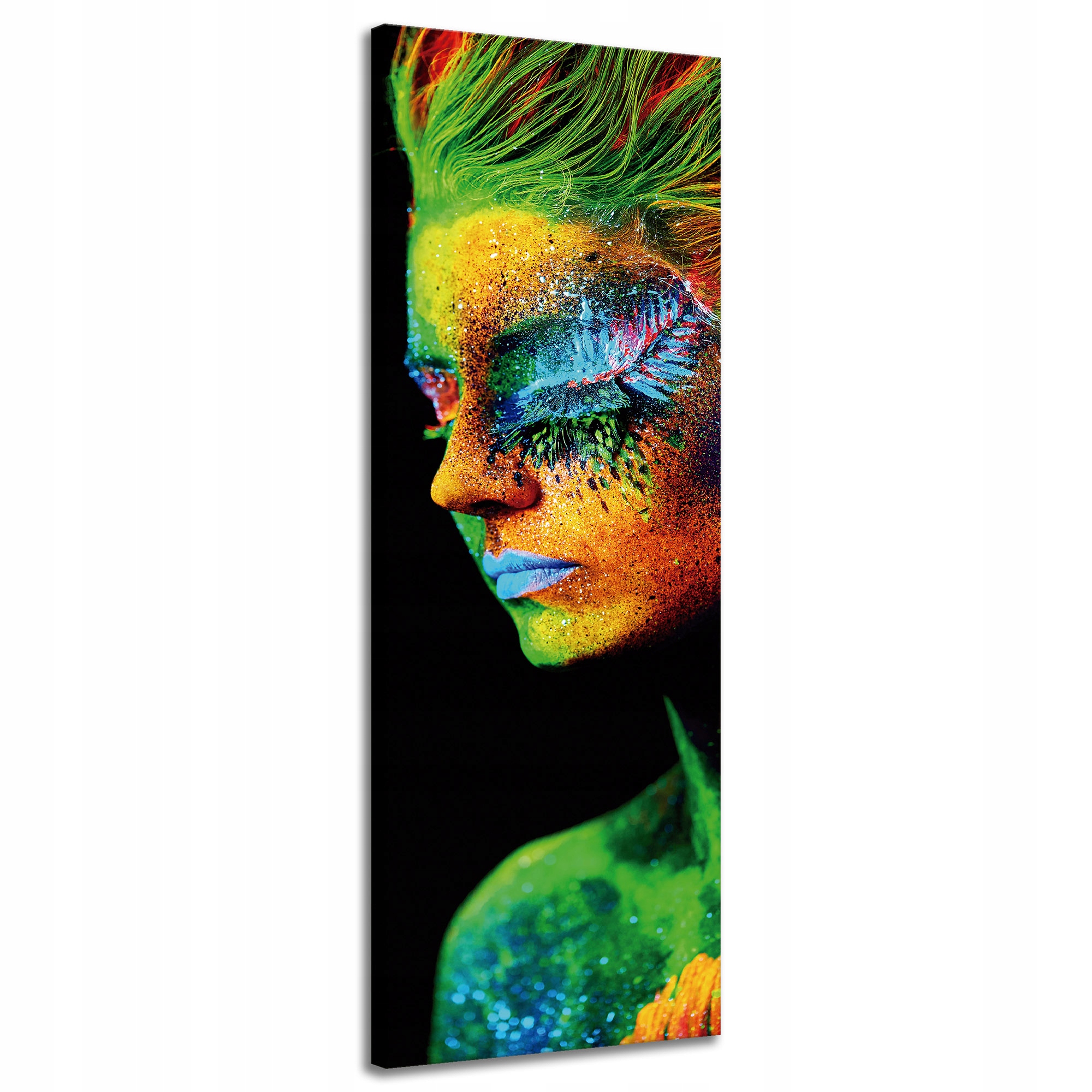 Obraz na plátně Barevná žena Vlasy Barvy Malířství 40x120 cm