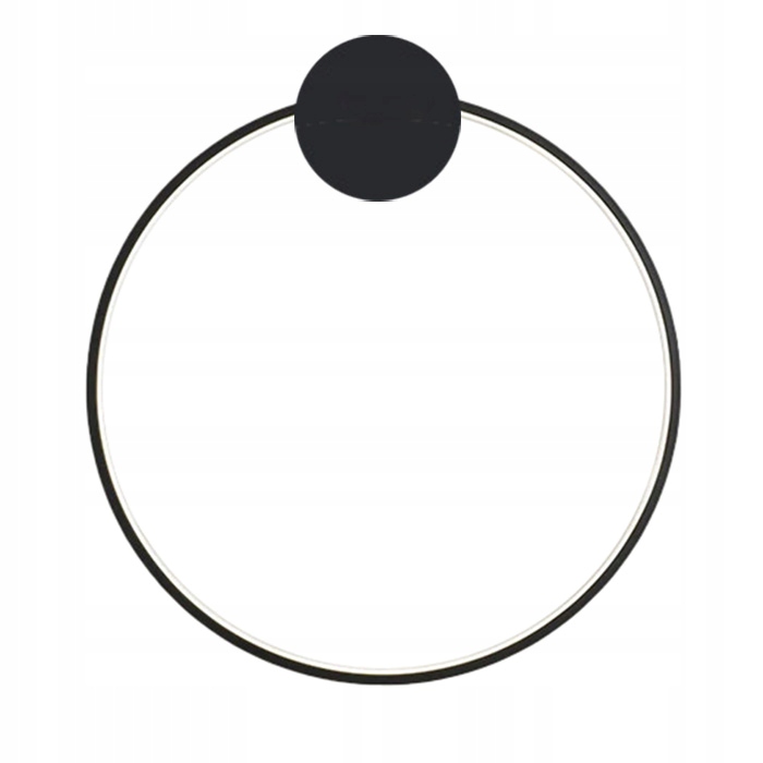 Nástenná Lampa Led Ring Približne 30 CM Čierna Do Predsiene