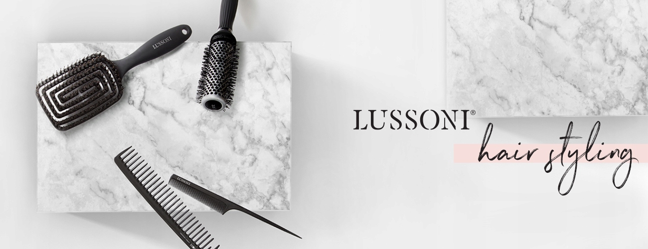 LUSSONI LABYRINTH NATURAL MAŁA SZCZOTKA DO WŁOSÓW Kolor dominujący czerń