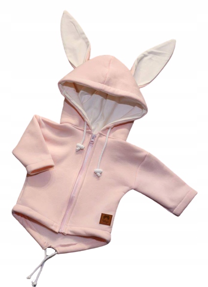 

Bluza parka królik różowo biała rozmiar 110