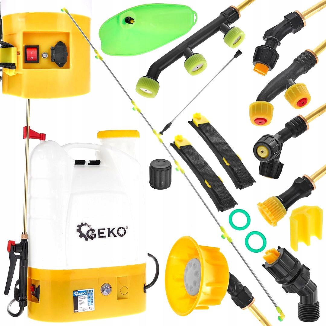 Opryskiwacz Akumulatorowy Elektryczny Plecakowy Ciśnieniowy 16L Dysze