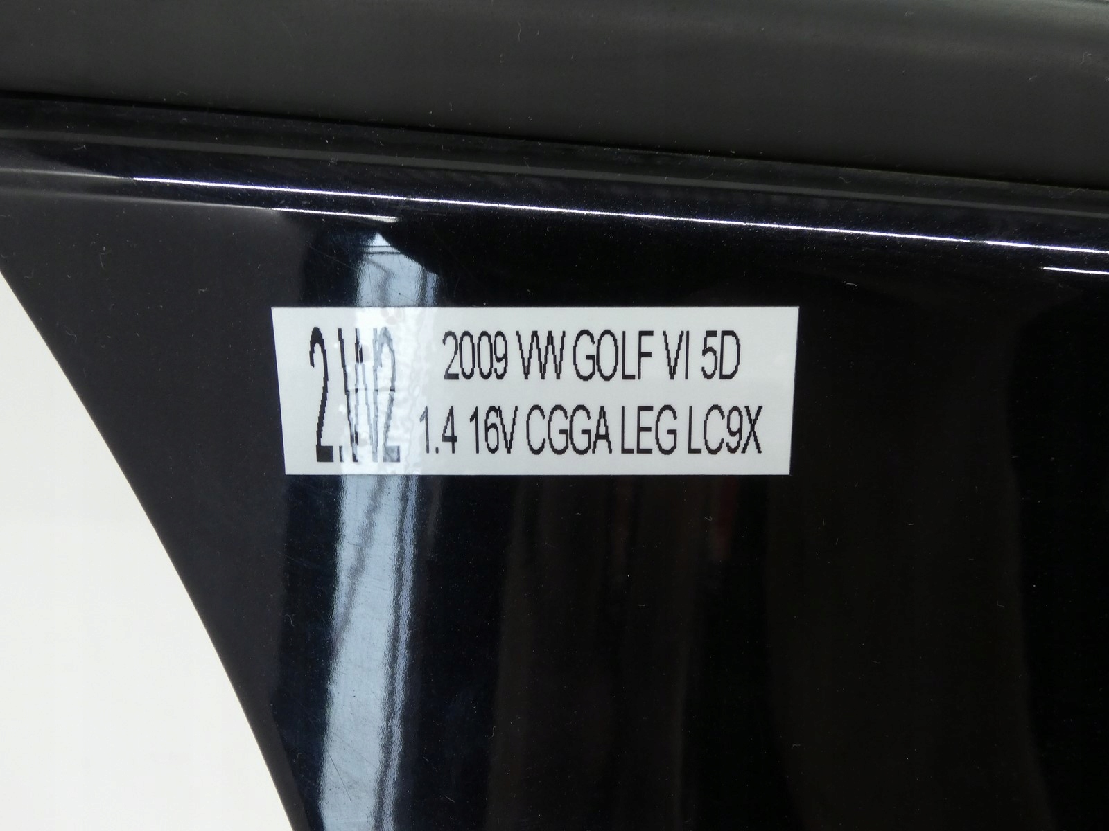 door right rear part rear. VW GOLF VI 6 5D LC9X