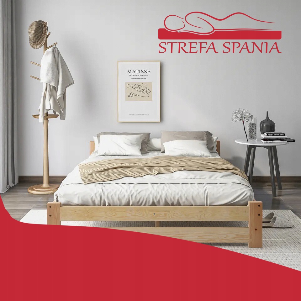 Łóżko 140x200 cm drewniane sosnowe solidne! Polski Produkt + stelaż gratis Kod producenta LOZ-JAX-140X200
