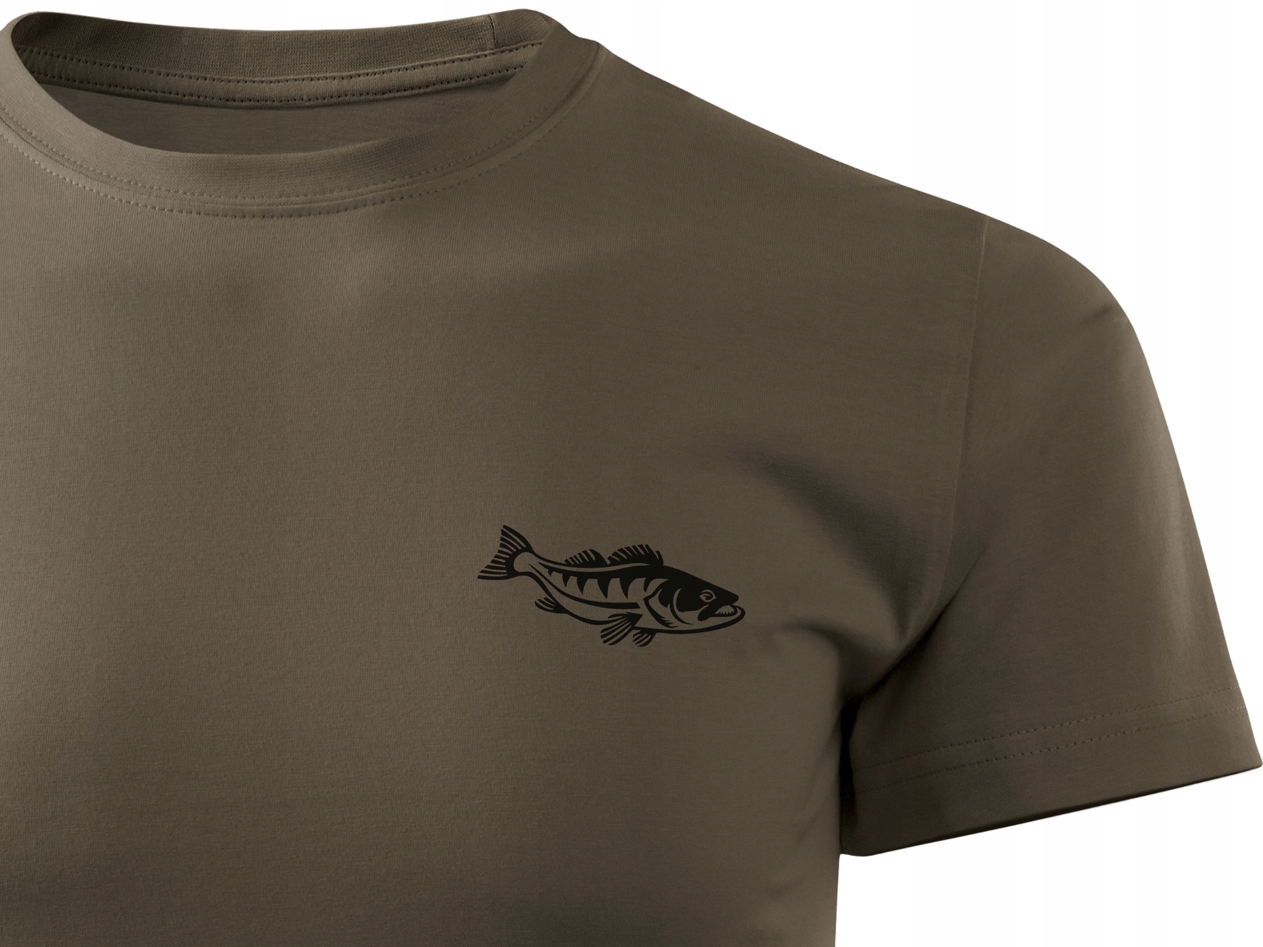 Bawełniana podkoszulka męska Forestmax na ryby T-shirt męski nadruk Sandacz