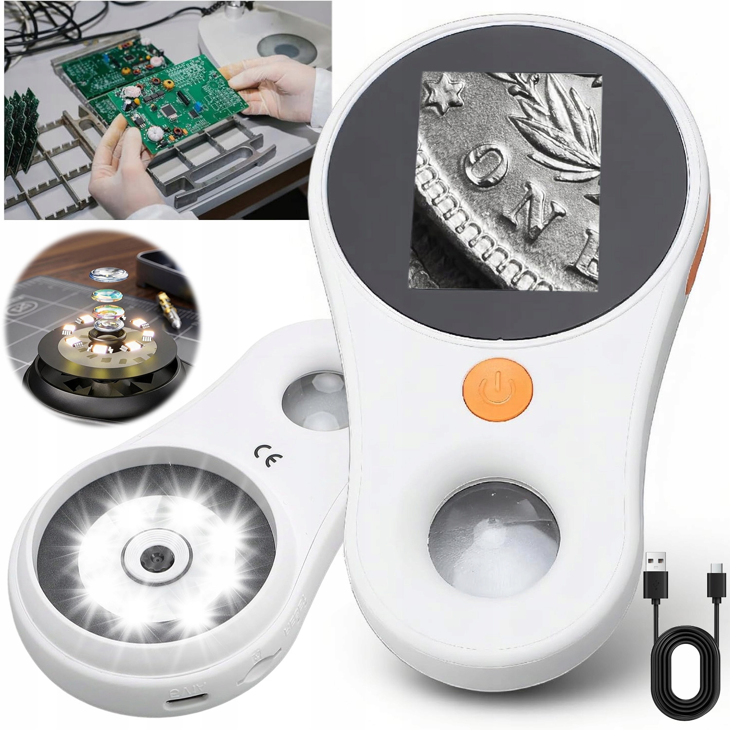 Digitální Led Mikroskop Sada Obrazovka Hd 500X Usb Vzdělávací Kapesní