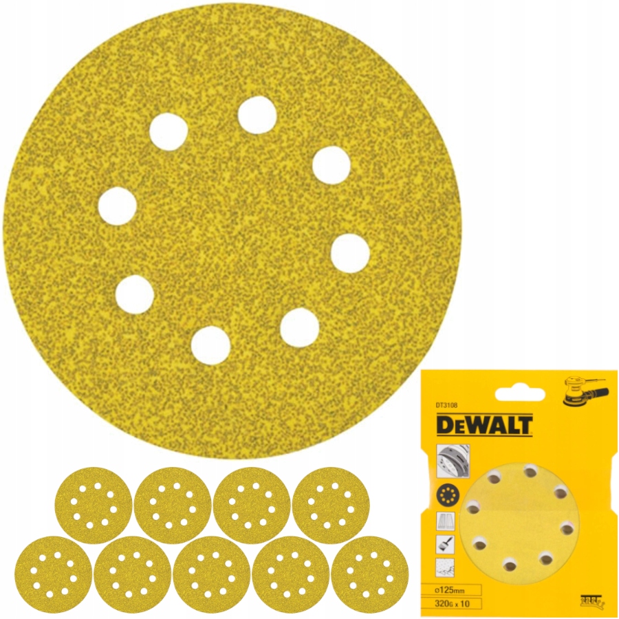 

Papier ścierny na rzep 125mm P320 Dewalt DT3108