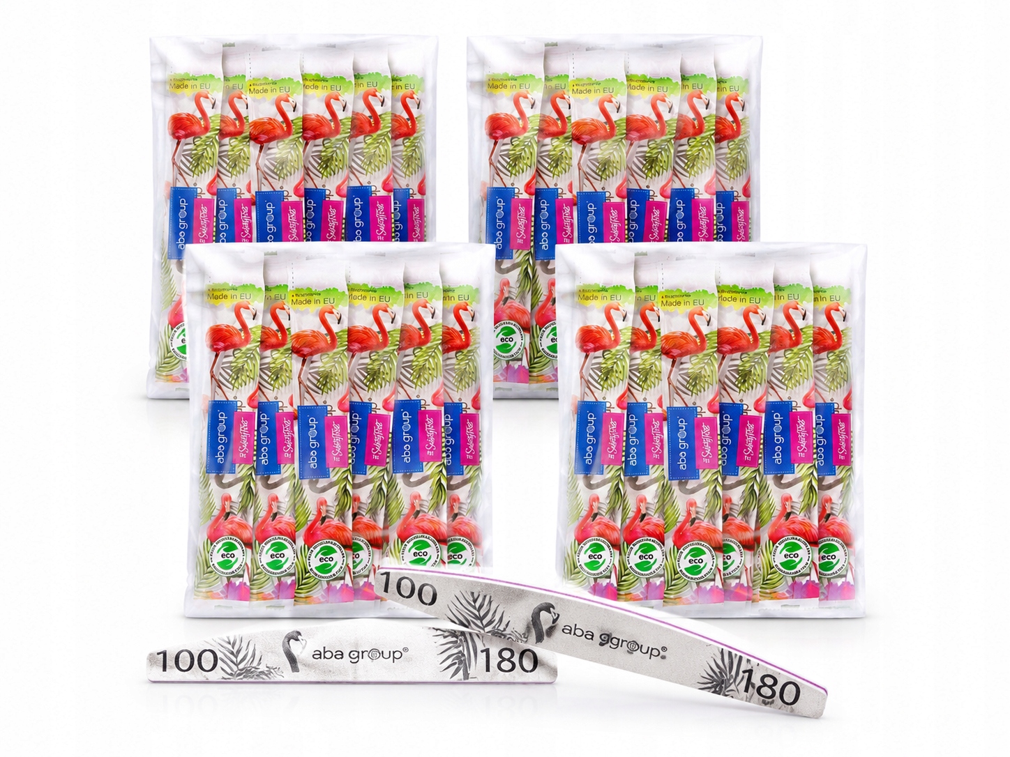 Pilnik do paznokci Standard 100/180 półksiężyc łódka zestaw 50 sztuk