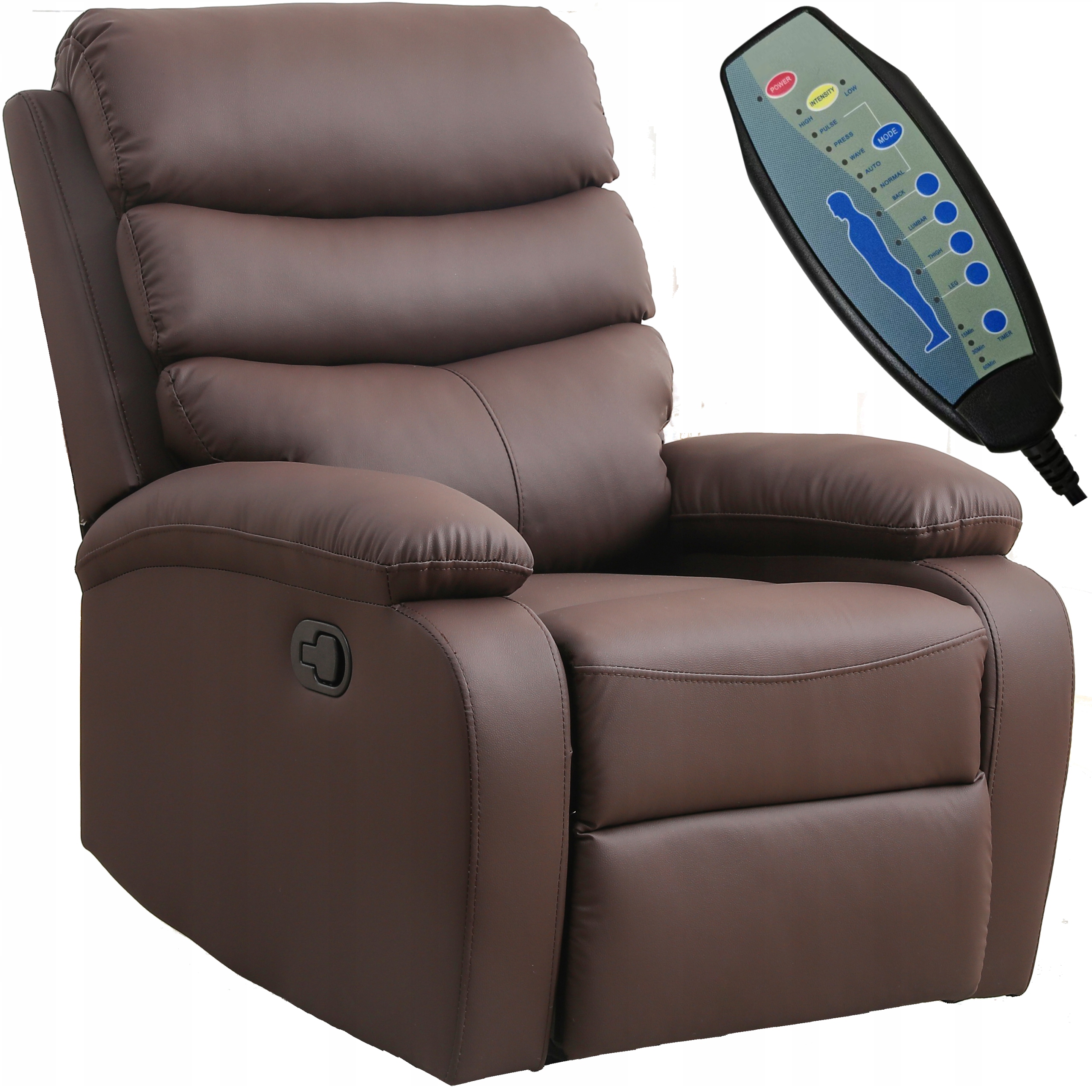 Fotel rozkładany Cerlo brązowy