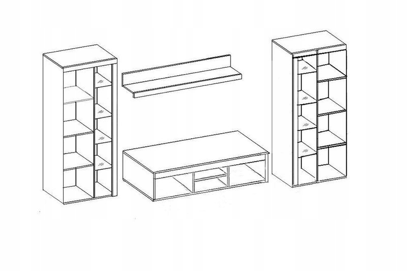 Meblościanka Rumba XL - 4 Kolory LED Gratis !!! EAN (GTIN) 5906718209481