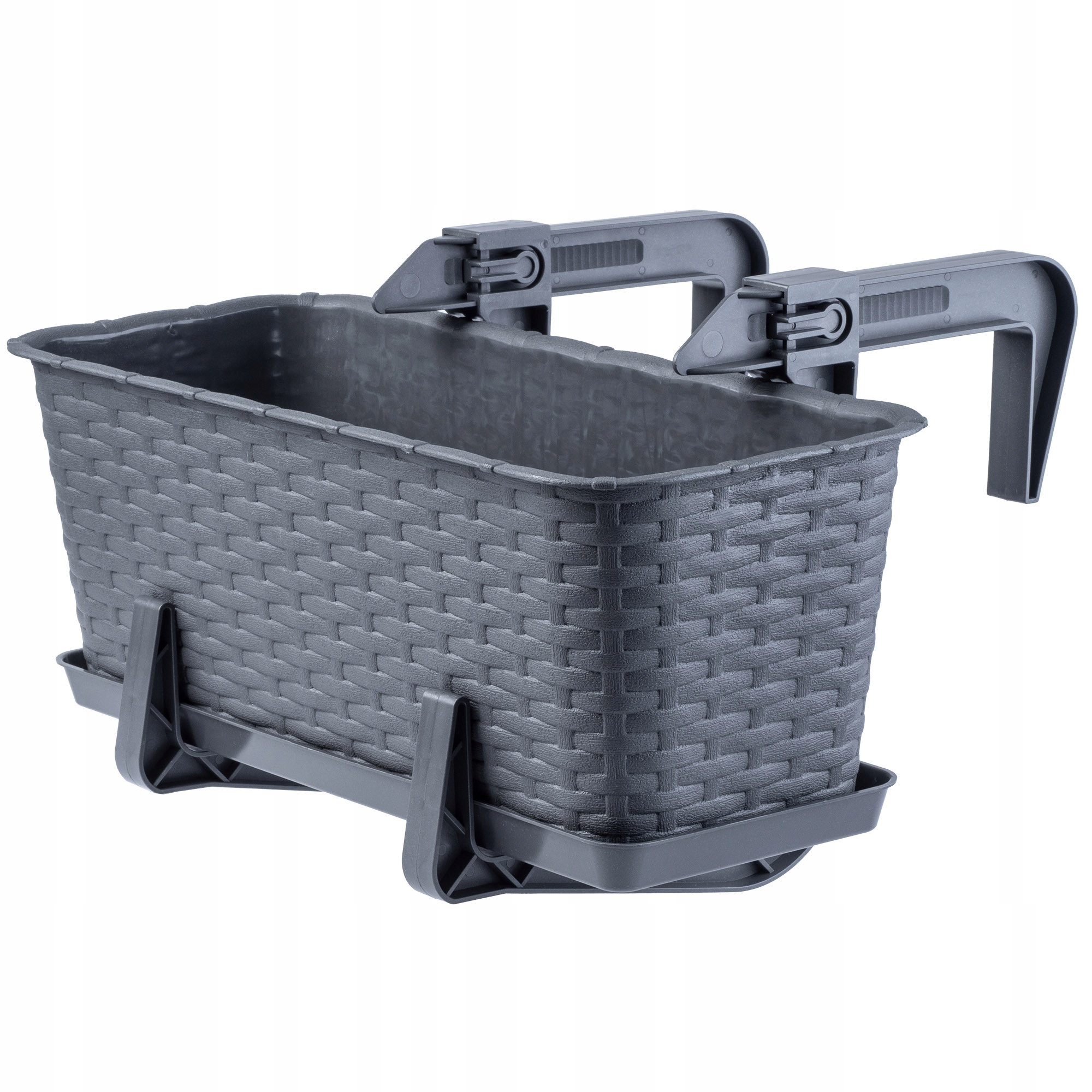 

Doniczka Donica Balkonowa Podstawka 40cm Grafitowa